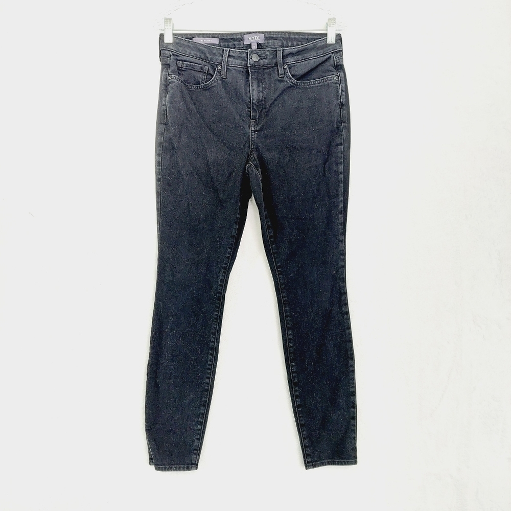 NYDJ Black Mid Rise Skinny Leg Stretch Casual Jeans 5082